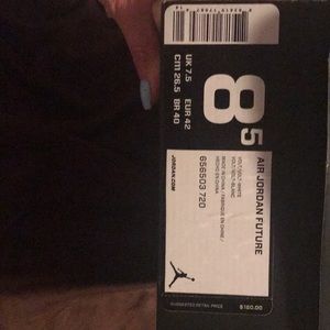 Brand new never worn air Jordan future sneakers